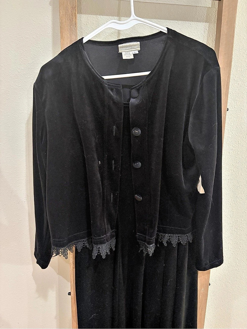 Vintage Coldwater Creek Black Maxi Dress Size Large Like New